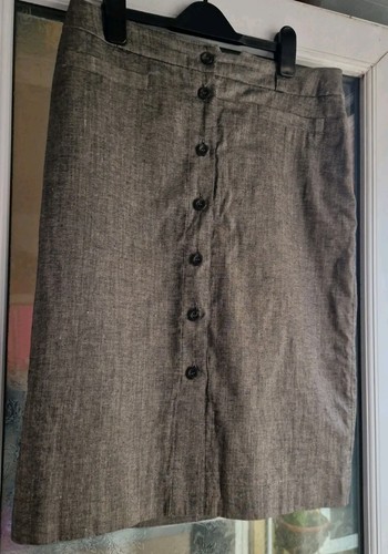Skirt ladies linen - ladies, grey
