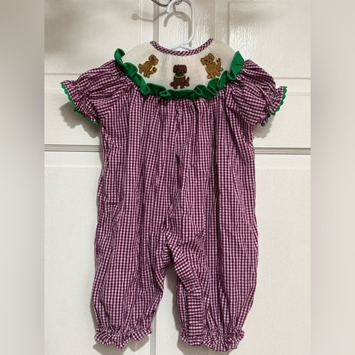 Girls smocked mardi - smocked, one