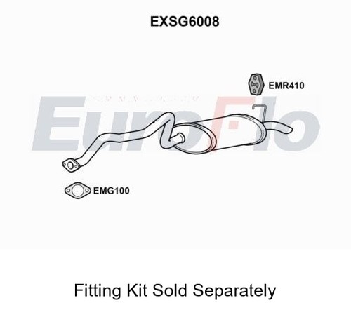Rear muffler silencer - silencer, insert