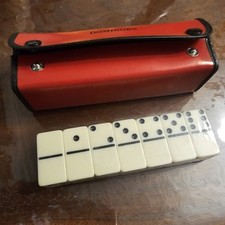 Domino Set In Red Plastic Box