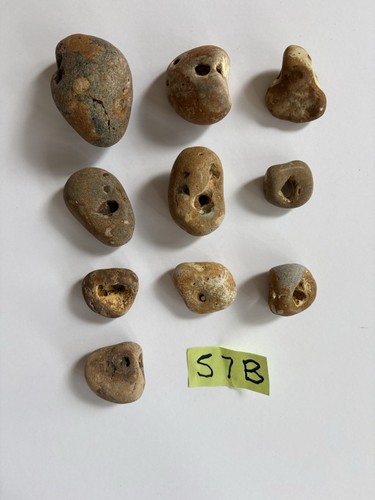 Natural hag stones wica - 10,