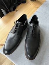 New Ecco Black Leather Men’s Formal Shoes UK12-12.5 EU47 READ DESCRIPTION 