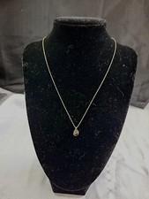 H&M Divided Gold Black Crystal Pendant Necklace Costume Jewellery  HM004