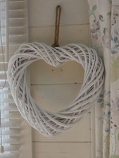 Wicker Hanging Heart Wreath