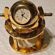 Focus World globe Gold Plated  Novelty Miniature Clock Not tested, Needs Battery