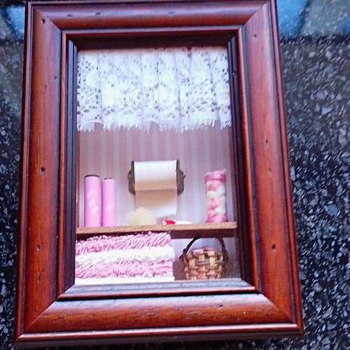 Wooden framed bathroom shadow - wooden,