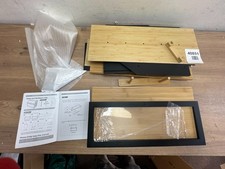 Bamboo larger two layer Bread Box - Black