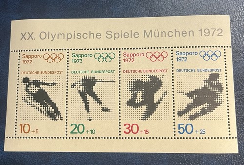 German stamps mini sheet - german, 1972