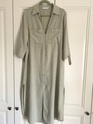 Zara pale green long - green,
