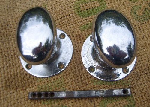 Pair vintage chromed brass - vintage,
