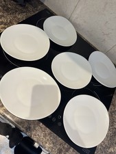 6 White Melamine side Plates Microwave Safe Fall-Resistant Dish 