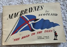 1952 MacBraynes for Scotland  The Road to the Isles brochure 