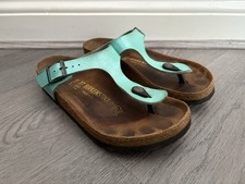 Birkenstock Gizeh Toe Post Sandals Green Womens Size UK 4 / EU 37