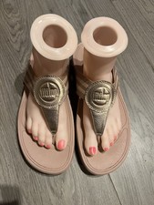 Fitflop Walkstar Comfy Rose Gold Toe Post Sandals Uk 5.5 , VGC