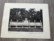 aranjuez - stone seat outside the palace  . 1926 collotype plate
