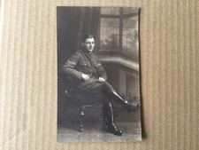 WW1 era Corporal - Soldier - Real Photo Postcard - Stockport, Lancashire Studio