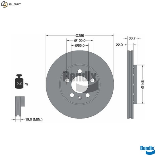 Brake disc bds1002hc for - disc,