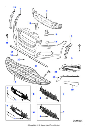 Jaguar bumper blade 2 - xf, 4.2