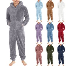 Mens Fluffy Fleece All In One