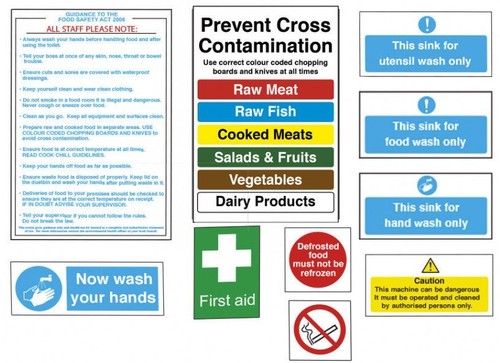 Kitchen hygiene signs - kitchen, catering