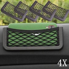 4x Car Van Storage Pocket Mobile phone Wallet Holder Net Organiser Bag 15x8 cm