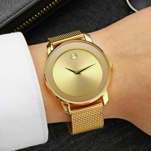 Mens quartz wrist watch black - wrist,