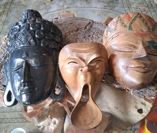 Vintage carved indonesian - carved,