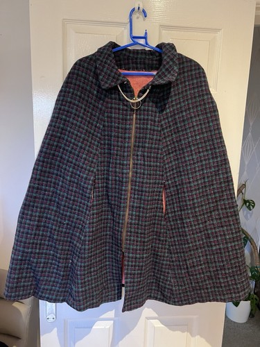 Vintage cape jacket - vintage, check