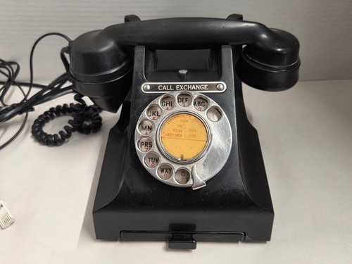 Vintage bakelite black rotary - vintage,