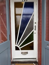 Art Deco Glass sunburst Door