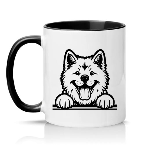 Fluffy peeking dog - fluffy, unisex