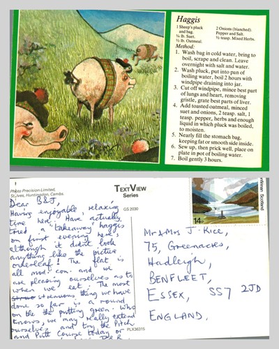 Postcard humorous haggis - postcard,