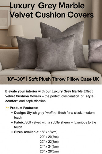 Luxury grey marble velvet - grey,