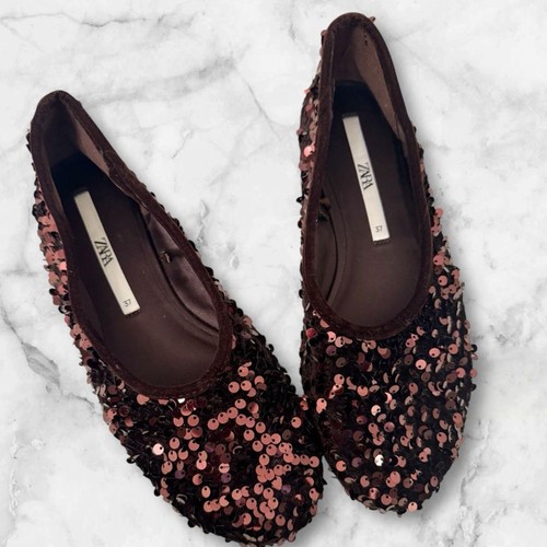 Zara rose brown sequin ballet - rose,