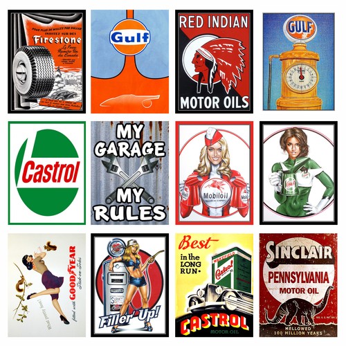 Motor garage retro metal - retro,