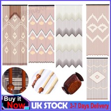 Home Bamboo Beaded Wooden Door Curtain Hanging Summer Fly Screen Blind Divider