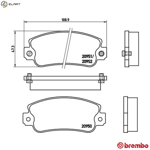 Brake pad set - set, p