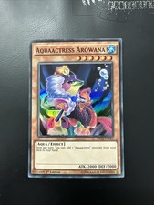 YUGIOH AQUAACTRESS AROWANA SUPER RARE DRL2-EN041 1ST EDITION PLAYED