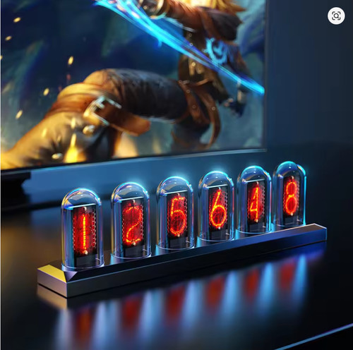 Rgb nixie tube clock led - clock, glows