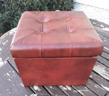 Vintage leather button top