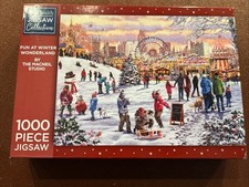 WH Smith Fun At Winter Wonderland 1000 Piece Jigsaw Completed Once 