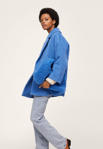 Mango wool lapels coat - mango,