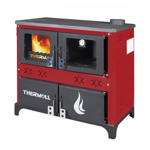 Wood burning cooker stove - burning,
