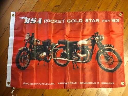 Bsa triumph printed poster man