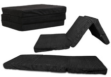 Luxury Fabric Single Z Bed Futon Mattress Kids Footstool Pouffe & Sleepover Bed