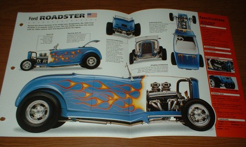 1932 ford roadster - spec, sheet