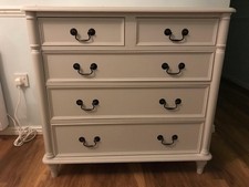 Laura Ashley Dove Grey Clifton Chest of 5 Drawer Drawers