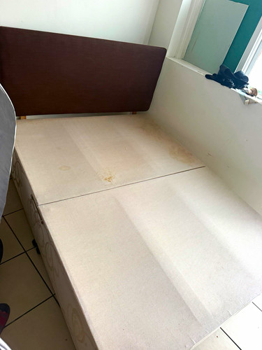 Double upholstered divan - upholstered, bed