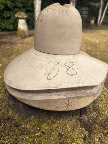 Antique pine hat block - antique, for