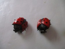 PAIR OF LADYBIRD BROOCHES